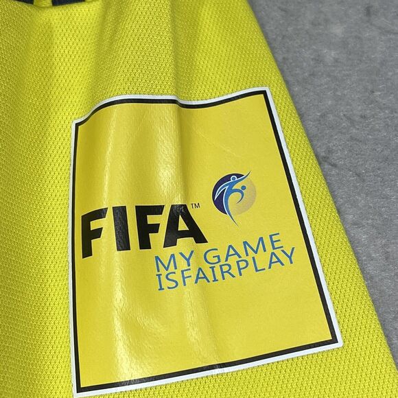 ADIDAS Federacion Colombiana Jersey Mens Small Yellow De Futbol Soccer Climalite - Picture 7 of 16